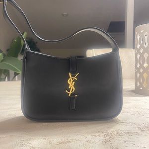 ysl black shoulder bag used